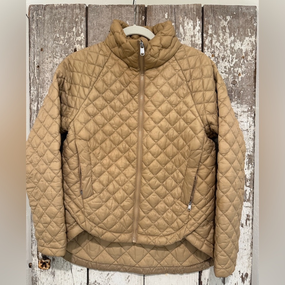 ATHLETA Women's Jacket Dune Beige Size XS Whisper Featherless Puffer Zip